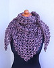 apaszki Chusta apaszka dwukolorowa na szydełku Viola 1