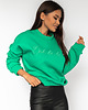 bluza bez kaptura damska Bluza oversize logo OOH LA LA GREEN 3