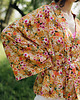 bluzki kimonowe damskie Kimono Yellow Flower SHORT 1