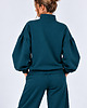 bluza bez kaptura damska Bluza ,,ARIA" Petrol 2