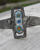 bransoletki wire wrapping Trzy kwiatki  - bransoleta mankiet - cuff 1