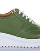 sneakersy damskie Sneakersy skórzane - sznurowane    (7040) 3