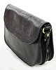 torby na ramię Czarna skórzana torebka saddle bag półksiężyc sztywna skóra 1