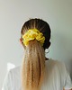 gumki do włosów Gumka jedwabna, scrunchie, frotka cytrynowa aura MAXI 3