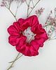 gumki do włosów Scrunchie satyna fuchsia 1