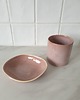 mydelniczki Zestaw łazienkowy kubek+miseczka /pudrowy róż 1