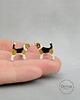 kolczyki ceramiczne Beagle mini pieski- ceramiczne sztyfty 2