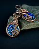 kolczyki wire wrapping Kolczyki z druzą z żywicy 7