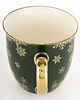 dekoracje świąteczne Kubek porcelanowy 11x15x11,5 cm CONIFERE 560 ml zielony 4