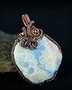 wisiory Koral fossil wisiorek wire wrapping 4