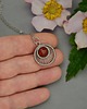 wisiory Wisiorek koło kółko czerwony karneol wire wrapping 3