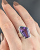 pierścionki srebrne Pierścionek asymetryczny z ametystem 4