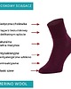 skarpetki damskie Półkrótkie skarpety bezuciskowe z wełny MERINO bordowe 1