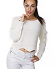 swetry damskie  Sweter - crop ze sznurowaniem 2