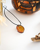 wisiory Owalny, kolorowy, artystyczny, dwustronny wisiorek abstrakcyjny handmade 7