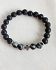 biżuteria męska Bransoletka męska Obsydian i Lawa 7