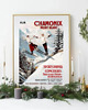 grafiki i ilustracje PLAKAT zimowy vintage,  Chamonix retro poster, narty ilustracja 3