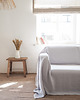 koce i narzuty Narzuta na kanapę  heavy linen LIGHT GRAY 2