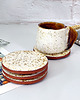 podkładki do kuchni Zestaw podkładek ceramicznych na stół w stylu rustykalnym 3