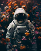 plakaty Kosmiczny spokój - Plakat - Druk - Astronauta, Abstrakcja, Surrealizm, Loft #1 1