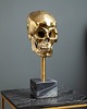 figurki i rzeźby Dekoracja rzeźba Czaszka Skull złota marmur 35cm 2