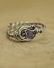 pierścionki - różne Pierścionek regulowany ametyst wire wrapping 3
