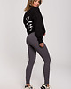 legginsy Legginsy z dzianiny prążkowanej-antracytowe(B-213) 1