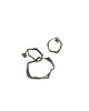 kolczyki srebrne Kolczyki srebrne WAVES Circle asymmetrical / black silver earrings 3