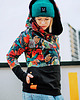 bluza z kapturem damska OVERSIZE bluza, patchwork, tajemniczy ogród 1