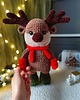 misie i maskotki Jelonek pluszowy, Renifer świąteczny, Przytulanka dla dziecka 2