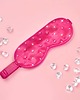 opaski na oczy CRYSTALLOVE Opaska na oczy z jedwabiu z kryształkami - hot pink 3
