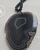 biżuteria męska AGAT wisior na koralach black stone i kwarc 3
