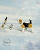 kolczyki ceramiczne Beagle mini pieski- ceramiczne sztyfty 1