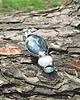 spinki i klamry do włosów Zielenie z bielą - klamra do włosów 2