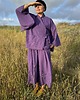komplety damskie Żakardowy komplet Purple - kimono i kuloty 4