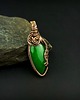 wisiory Wisiorek z zielonym jadeitem  wire wrapping 2