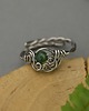 pierścionki - różne Pierścionek regulowany agat mszysty wire wrapping 3