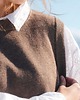 kamizelki damskie PUMA Kamizelka Damska Wełniana Jasny Karmel 100% Merino Bezrękawnik 1
