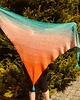 szale damskie Pastelowa Chusta Melon Ombre z chwostami 3