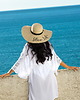 kapelusze damskie Kapelusz plażowy z napisem - duże rondo 2