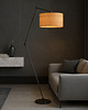 lampy podłogowe Regulowana lampa podłogowa na wysięgniku do salonu BARI ECO z abażurem 3