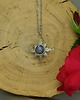 wisiory Mały wisiorek róża wiatrów  niebieski labradoryt wire wrapping 3