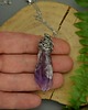 wisiory Wisiorek talizman duży surowy ametyst wire wrapping 3
