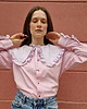koszule damskie  Koszula z kołnierzem różowa upcykling 1/1 2