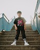 t-shirty dla chłopców T-shirt oversize Teddyland czarna dziecko 4