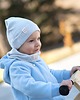 czapki dziecięce Czapka z kominem dziecięca wiosenna - jasny szary 1