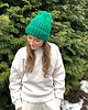 czapki damskie Wełniana zielona czapka Lily long 100% wełna handmade ręcznie robiona 3