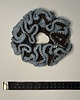 gumki do włosów Brown & blue crochet scrunchie. 6