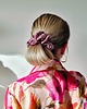 gumki do włosów Gumka jedwabna, scrunchie, frotka brudny róż MAXI 2