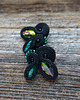 kolczyki soutache Czerń i zieleń - kolczyki sutasz 1